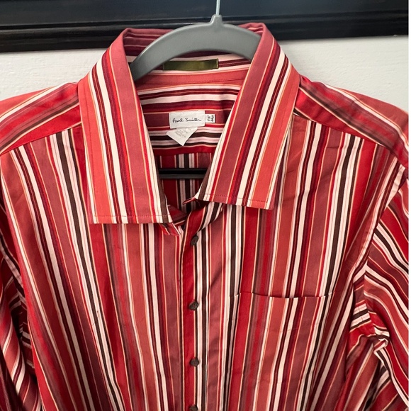 PAUL SMITH MEN’S STRIPED LONG SLEEVE DRESS SHIRT, NECK SIZE 17.5”IN, MAR… - Picture 3 of 7